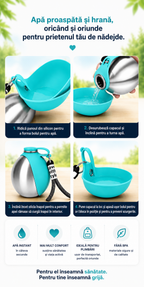 PawBottle™ – Sticlă Portabilă din Inox pentru Prietenul Tău Blănos